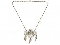 Silver Mask & Cherub Necklace
