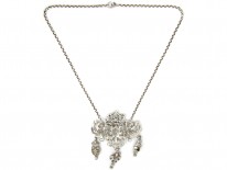 Silver Mask & Cherub Necklace