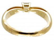 Art Nouveau Three Stone Diamond Twist Ring