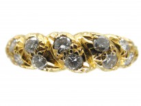Cartier 18ct Gold Twist Diamond Set Ring in Original Case