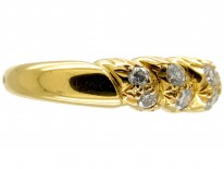 Cartier 18ct Gold Twist Diamond Set Ring in Original Case