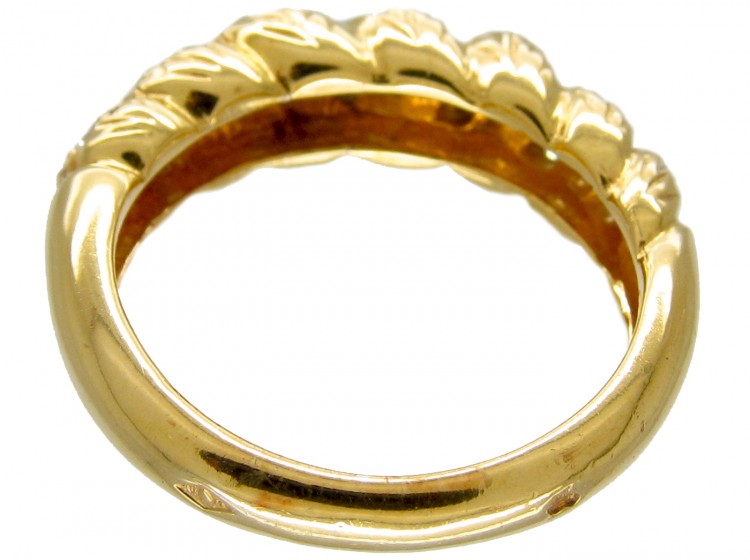 Cartier 18ct Gold Twist Diamond Set Ring in Original Case