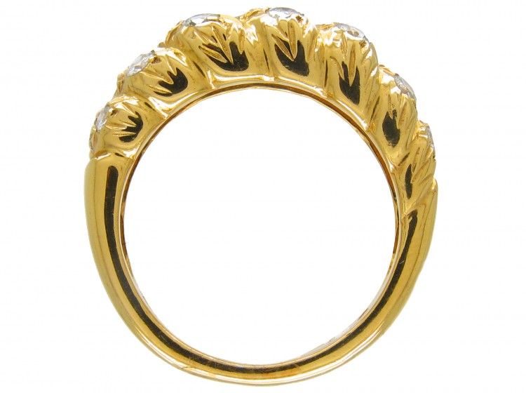 Cartier 18ct Gold Twist Diamond Set Ring in Original Case