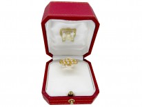 Cartier 18ct Gold Twist Diamond Set Ring in Original Case