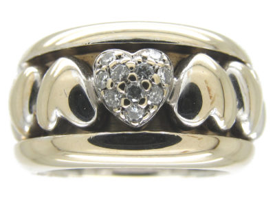 Piaget 18ct White Gold & Diamond Heart Ring