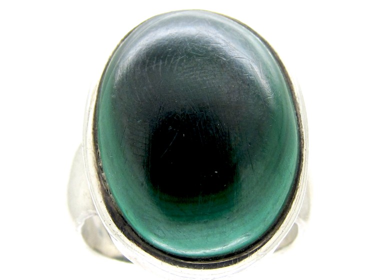 Silver ​& Malachite Ring