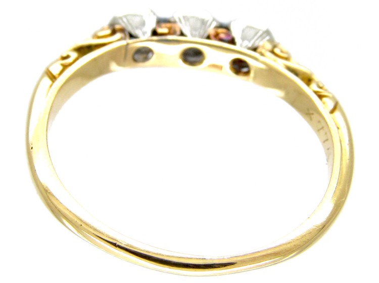 Diamond Three Stone Edwardian Ring