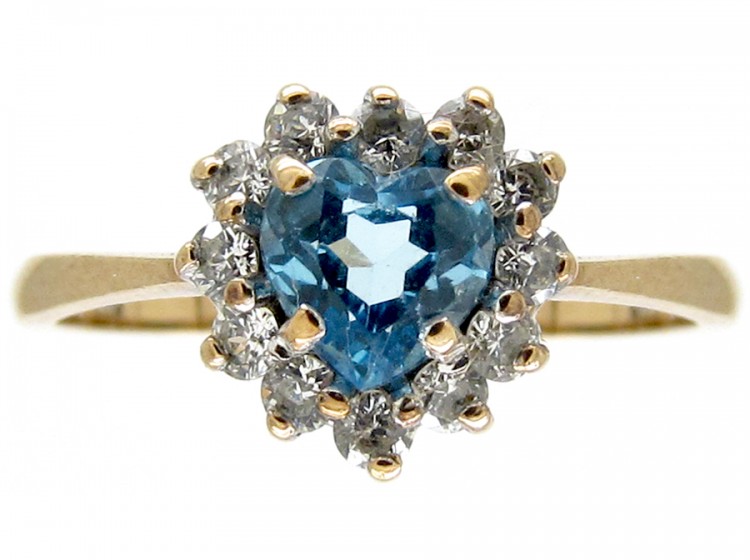 Heart Shape Diamond & Zircon Ring