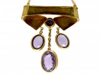 French 18ct Gold & Amethyst Necklace