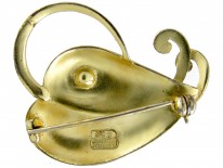 Theodor Fahrner Silver Gilt Leaf Brooch