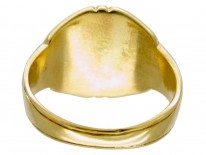 18ct Gold Signet Ring with the Motto 'Love Serves'