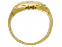 18ct Gold Signet Ring with the Motto 'Love Serves'