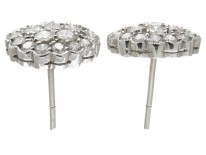 Edwardian Diamond Cluster Earrings
