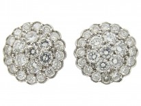 Edwardian Diamond Cluster Earrings