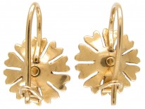 Edwardian Gold & Diamond Daisy Earrings