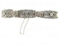 Art Deco Silver & Paste Bracelet