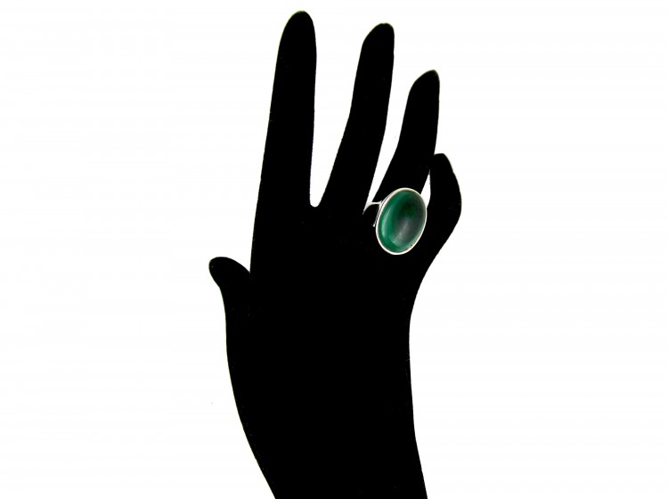 Silver ​& Malachite Ring