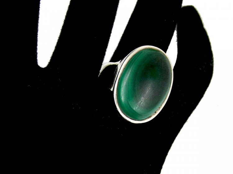 Silver ​& Malachite Ring