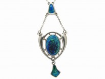 Art Nouveau Silver & Enamel Pendant by Charles Horner