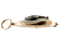 Diamond & Blister Pearl D Pendant