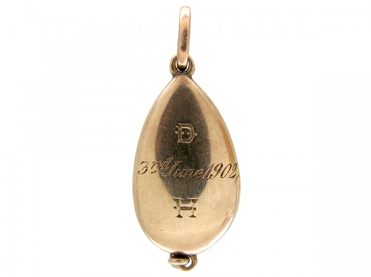 Diamond & Blister Pearl D Pendant