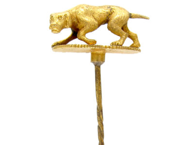 Hunting Dog 18ct Gold Victorian Tie Pin Hunting Dog 18ct Gold Victorian Tie Pin