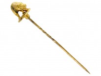 Hunting Dog 18ct Gold Victorian Tie Pin