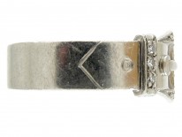 Platinum & Diamond Art Deco Buckle Ring