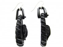Large Victorian Jet Earrings