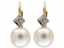 Pearl & Diamond Earrings