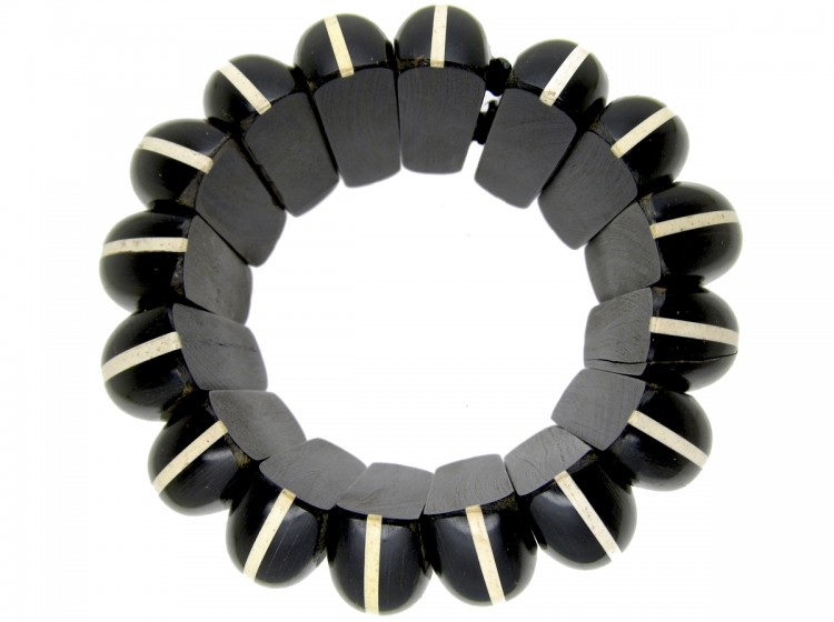 Art Deco Carved Horn Bangle