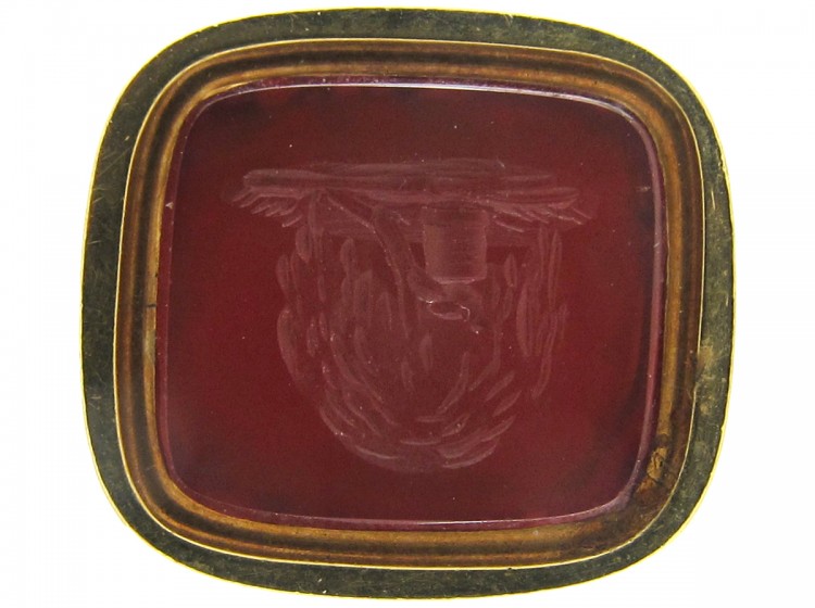 Regency Gold Cased Seal with Carnelian Base