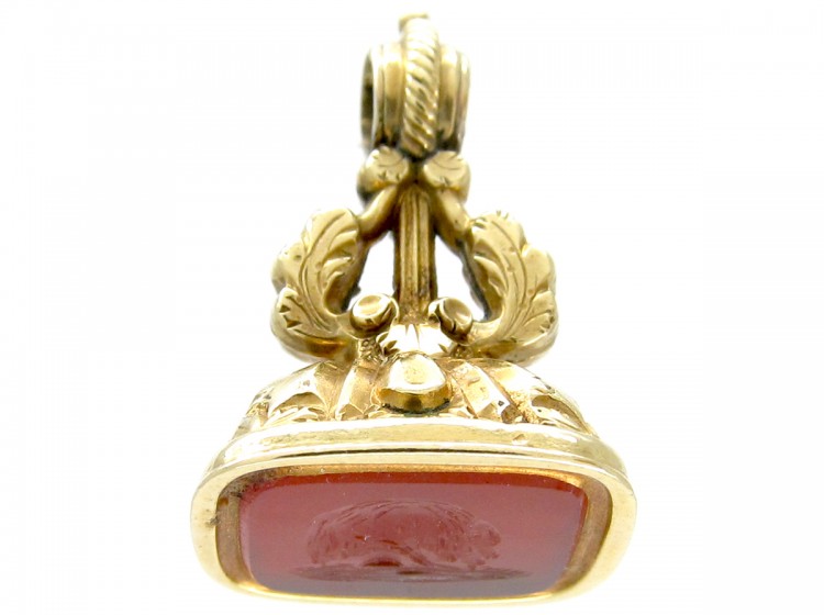Regency Gold Cased Seal with Carnelian Base