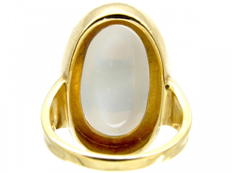 Large Gold Moonstone Ring