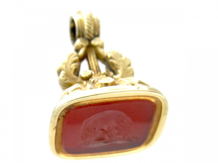 Regency Gold Cased Seal with Carnelian Base