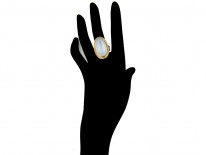 Large Gold Moonstone Ring