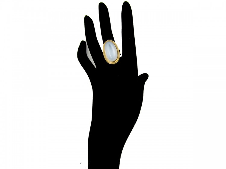 Large Gold Moonstone Ring