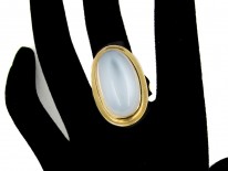 Large Gold Moonstone Ring