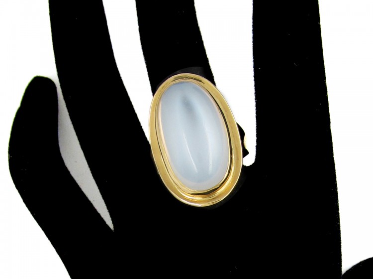 Large Gold Moonstone Ring