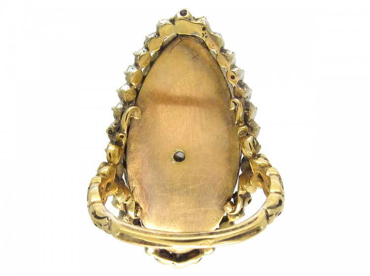 Georgian Diamond Stellar Marquise Ring