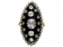 Georgian Diamond Stellar Marquise Ring