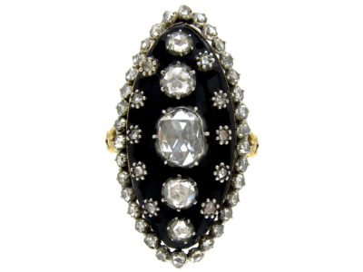 Georgian Diamond Stellar Marquise Ring