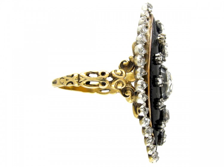 Georgian Diamond Stellar Marquise Ring