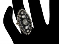 Georgian Diamond Stellar Marquise Ring