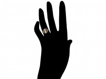 Art Deco Black Enamel & Diamond Ring