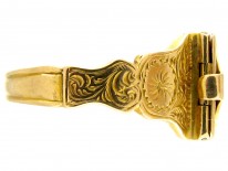 First World War 18ct Gold Opening Locket Ring
