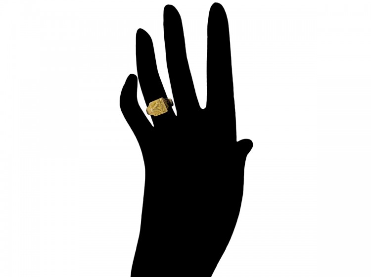 First World War 18ct Gold Opening Locket Ring