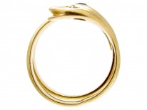 Ruby & Diamond 18ct Gold Victorian Snake Ring