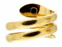 Ruby & Diamond 18ct Gold Victorian Snake Ring