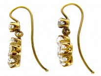 Victorian Diamond 18ct Gold Drop Earrings